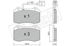 Sada brzdových destiček, kotoučová brzda fri.tech. 260.4