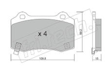 Sada brzdových destiček, kotoučová brzda fri.tech. 260.6