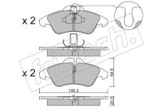Sada brzdových destiček, kotoučová brzda fri.tech. 265.0
