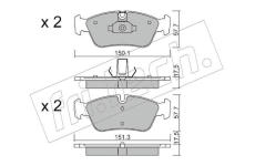 Sada brzdových destiček, kotoučová brzda fri.tech. 269.0