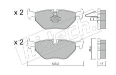 Sada brzdových destiček, kotoučová brzda fri.tech. 270.0