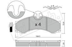 Sada brzdových destiček, kotoučová brzda fri.tech. 271.1