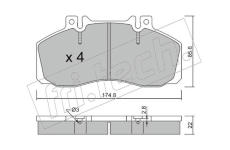 Sada brzdových destiček, kotoučová brzda fri.tech. 276.0