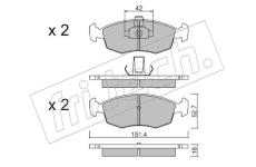 Sada brzdových destiček, kotoučová brzda fri.tech. 283.3