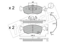 Sada brzdových destiček, kotoučová brzda fri.tech. 283.6