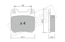 Sada brzdových destiček, kotoučová brzda fri.tech. 284.0