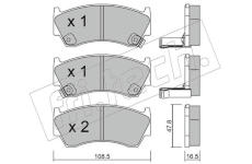 Sada brzdových destiček, kotoučová brzda fri.tech. 286.0