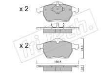 Sada brzdových destiček, kotoučová brzda fri.tech. 288.0