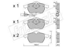 Sada brzdových destiček, kotoučová brzda fri.tech. 288.1