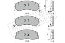 Sada brzdových destiček, kotoučová brzda fri.tech. 290.0