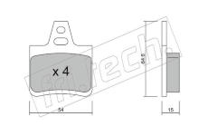 Sada brzdových destiček, kotoučová brzda fri.tech. 294.0