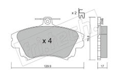 Sada brzdových destiček, kotoučová brzda fri.tech. 295.0