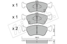 Sada brzdových destiček, kotoučová brzda fri.tech. 296.0