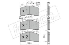 Sada brzdových destiček, kotoučová brzda fri.tech. 297.0