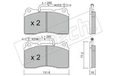 Sada brzdových destiček, kotoučová brzda fri.tech. 297.2