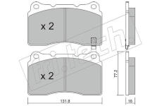 Sada brzdových destiček, kotoučová brzda fri.tech. 297.5