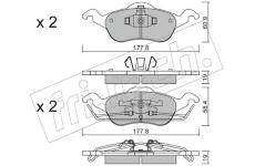 Sada brzdových destiček, kotoučová brzda fri.tech. 300.0