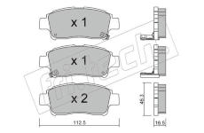 Sada brzdových destiček, kotoučová brzda fri.tech. 301.0