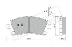 Sada brzdových destiček, kotoučová brzda fri.tech. 305.0