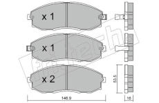 Sada brzdových destiček, kotoučová brzda fri.tech. 306.0