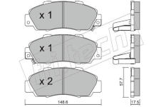 Sada brzdových destiček, kotoučová brzda fri.tech. 307.0