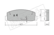 Sada brzdových destiček, kotoučová brzda fri.tech. 311.0