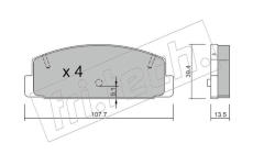 Sada brzdových destiček, kotoučová brzda fri.tech. 311.1