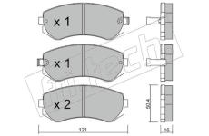 Sada brzdových destiček, kotoučová brzda fri.tech. 313.0