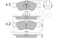 Sada brzdových destiček, kotoučová brzda fri.tech. 320.0