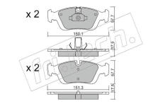 Sada brzdových destiček, kotoučová brzda fri.tech. 321.0