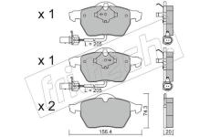 Sada brzdových destiček, kotoučová brzda fri.tech. 323.0