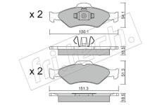 Sada brzdových destiček, kotoučová brzda fri.tech. 324.0