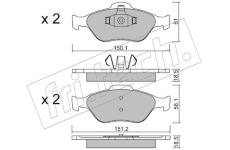 Sada brzdových destiček, kotoučová brzda fri.tech. 325.0