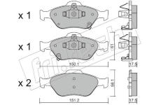 Sada brzdových destiček, kotoučová brzda fri.tech. 325.1