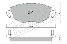 Sada brzdových destiček, kotoučová brzda fri.tech. 327.0
