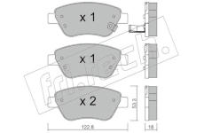 Sada brzdových destiček, kotoučová brzda fri.tech. 330.2