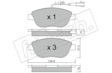 Sada brzdových destiček, kotoučová brzda fri.tech. 331.0