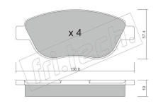 Sada brzdových destiček, kotoučová brzda fri.tech. 331.1