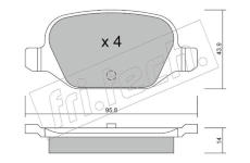 Sada brzdových destiček, kotoučová brzda fri.tech. 333.0
