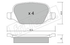 Sada brzdových destiček, kotoučová brzda fri.tech. 333.1
