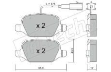 Sada brzdových destiček, kotoučová brzda fri.tech. 333.2