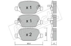 Sada brzdových destiček, kotoučová brzda fri.tech. 333.4