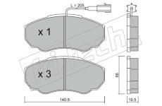 Sada brzdových destiček, kotoučová brzda fri.tech. 334.0