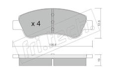 Sada brzdových destiček, kotoučová brzda fri.tech. 336.0