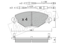 Sada brzdových destiček, kotoučová brzda fri.tech. 340.0