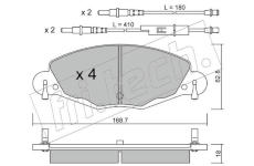Sada brzdových destiček, kotoučová brzda fri.tech. 341.0