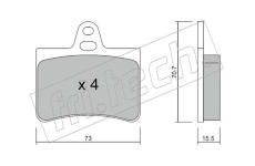 Sada brzdových destiček, kotoučová brzda fri.tech. 342.0