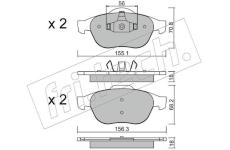 Sada brzdových destiček, kotoučová brzda fri.tech. 345.1