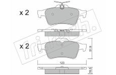 Sada brzdových destiček, kotoučová brzda fri.tech. 346.1