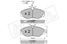 Sada brzdových destiček, kotoučová brzda fri.tech. 347.1